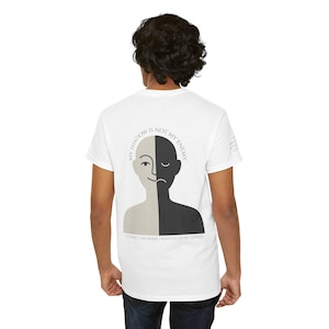 Dual Personality Unisex Tee, Yin Yang Shirt, Acceptance of Shadows, Poem Worn, Self-Love Message, Light and Shadow Tee, Inner Strength Tee