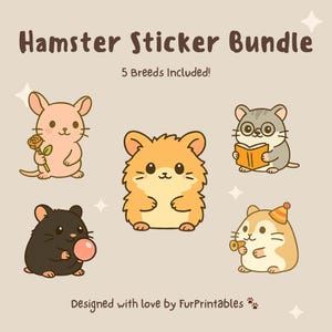 Cute Hamster Sticker Bundle B