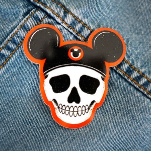 Mouseketeer Skull Sticker