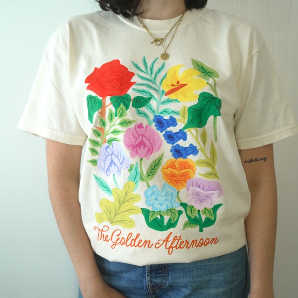 Alice In Wonderland The Golden Afternoon Flowers Disney Inspired Oversized Unisex Shirt