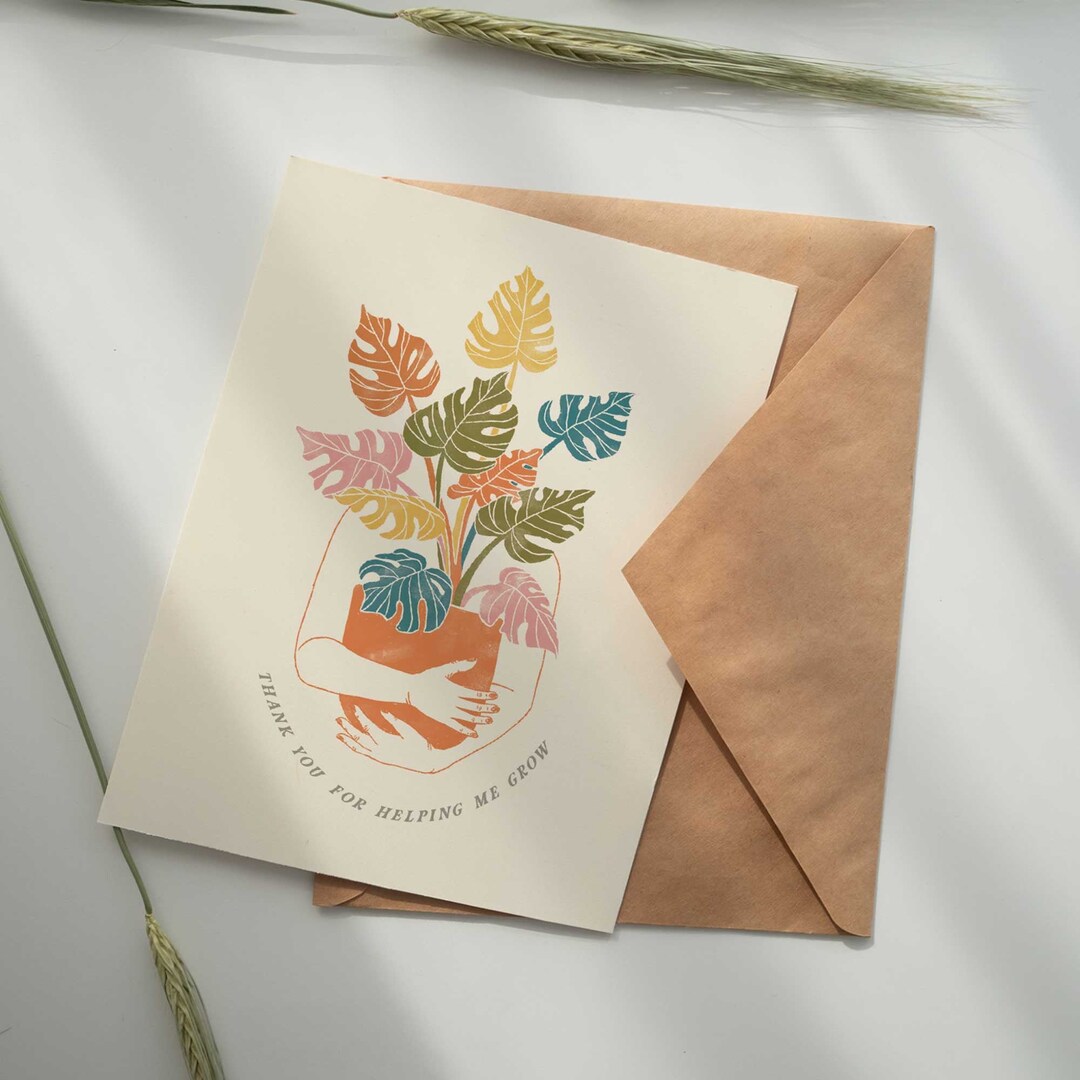 PRINTABLE Mother's Day Card Thank You for Helping Me Grow - Etsy