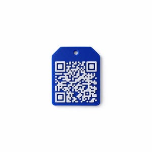 Personalisierter Kofferanhänger mit QR-Code - Gepäck-Tag mit Namen & Kontaktdaten individuell personalisierbar - Größe QR ONLY