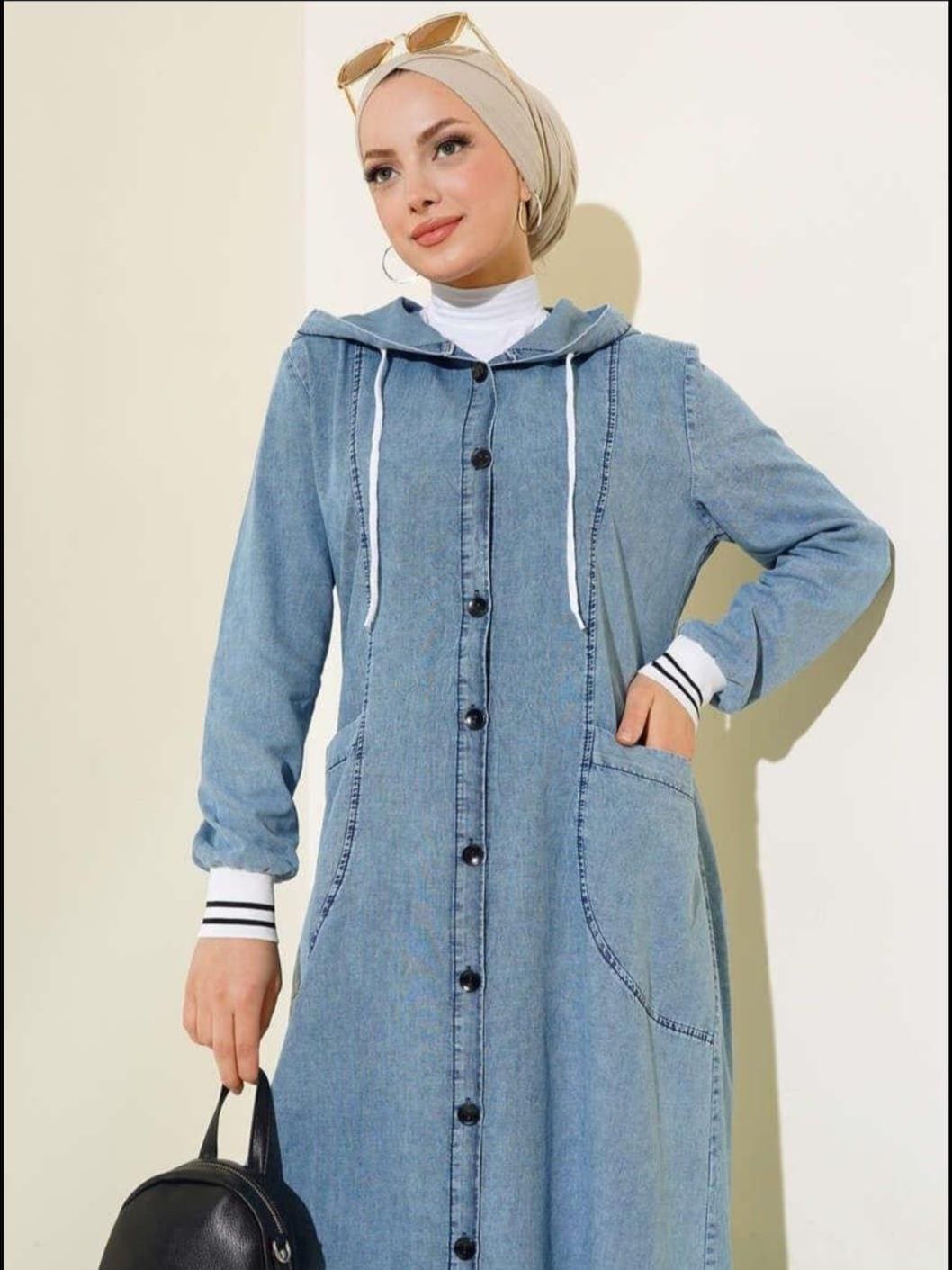Hooded Denim Dress - Etsy