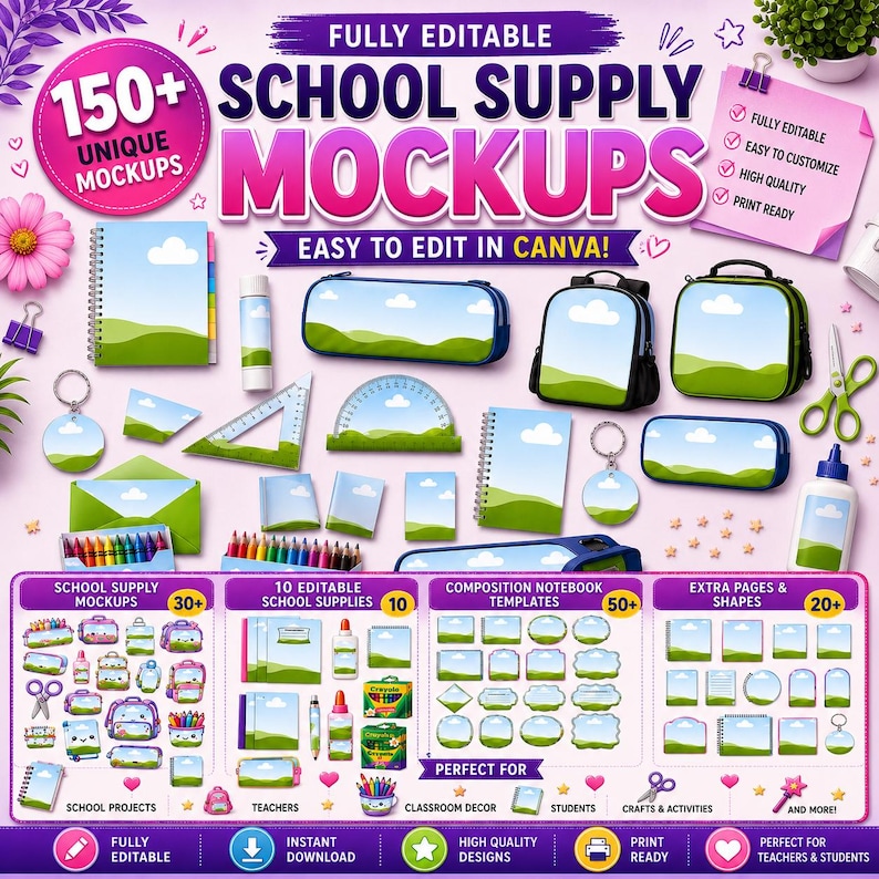 Editable crayon box mockup for Canva
Drag and drop glue bottle frame template
Colored pencil school supply Canva frame
Elmer’s style glue stick mockup template
Printable school supply lunchbox design
Scissors frame template for digital products
Ruler school supply Canva mockup
Eraser frame editable template
Paint palette mockup for Canva
Watercolor tray editable school supply
Pencil sharpener Canva frame
Geometry compass frame for printables