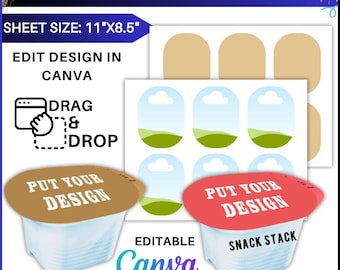 Snack Chip Bag Template: Party Favor Label, Canva Editable (Digital Download)
