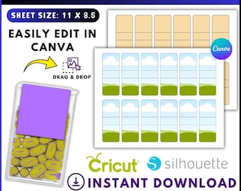 Tic Tac Label Template, Tic Tac Canva Template, 1 Oz Tic Tac Label, Blank Template Mint Sticker Label Party Favor Editable Canva Drag & drop