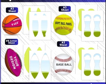All Sports Panel Templates, Baseball Panel Template, Football Panel Template, Softball Panel Template, Basketball Panel, Canva Drag & Drop