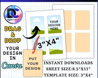 Car Air Freshener Template, Air Freshener Hang Template, Air Freshener Sublimation, Printable, Tag Label, Card, Editable Canva Drag and drop