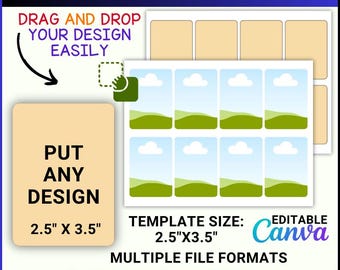 Redigerbar spelkortsmall: Pokerkortdesign, Canva och SVG (digital nedladdning)