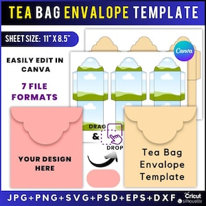 Tea Bag Envelope Template: DIY Seed Packet (Digital Download)