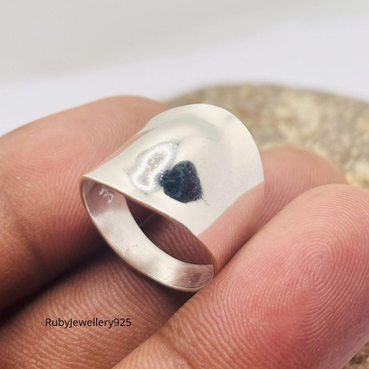 Bague Moderniste En Argent 925 Avec émaux Grand Feu - Style Arts Premiers, Taille Ajustable