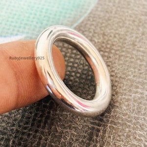 Round Band Ring, 925 Solid Sterling Ring Thumb Ring, Full round Band Ring, Thick Round Band Ring, Statement Ring, Man&#39;s Ring, Wending Ring