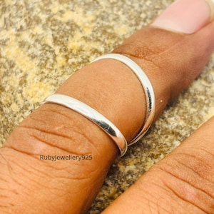 Splint Arthritis Ring 925 Sterling Silver Swan Neck Splint Rings for Dip or PIP Joint Support Ring Dainty Chunky Handmade Ring Wending Ring