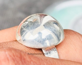 Sterling Silver Disco Ball Ring: Handmade 925 Statement Band
