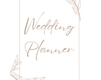 Simple Printable PDF Wedding Planner, Wedding Checklists, Wedding Guest Addresses Organizer, Digital Wedding Planner