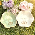 Engraved Jewelry Ring Dish With Name & Date, Custom Jewelry Trinket Tray With Initial, Personalized Jewelry Holder For Newlywed Wedding Gift