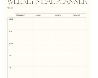 Planificador y rastreador de comidas semanal