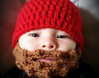 Baby Beard Beanie, hat cap , beard hat