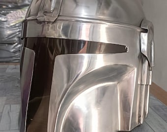 Handmade 18 Gauge Steel Mandalorian Helmet | Star Wars Cosplay Armor