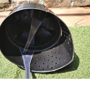 Medieval armor helmet, Crusader Templar great helm handmade from steel, reenactment and cosplay gear