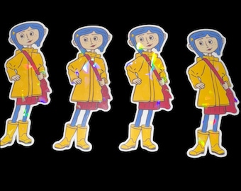 Coraline Holographic Sticker: Waterproof Vinyl Decal