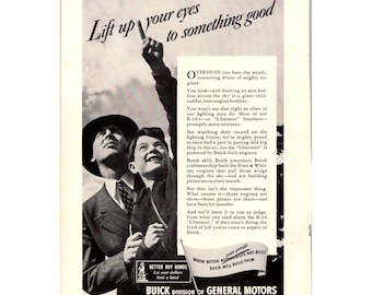 1943年 ビュイック 第二次世界大戦 ヴィンテージ広告 第二次世界大戦
