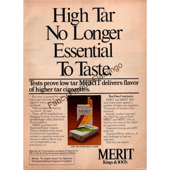 merit cigarettes 1977 Merit Cigarettes Vintage Print Ad — Low Tar Enriched Flavor, Philip  Morris