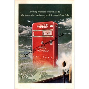 1947年 コカ・コーラ ボトル組立ライン 額装済み オリジナル