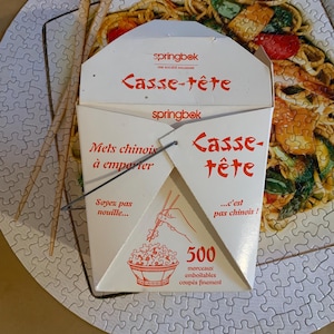 Springbok “Delicious Chinese Takeout” jigsaw puzzle (made in 2000, 500 pieces, circular puzzle)