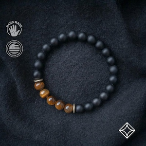 Mens Jewelry • Mens Bracelet Bead • Tigers Eye Bracelet • Bracelet for Men • Mens Fashion • Mens Style • Gift for Men • Mens Gift Ideas