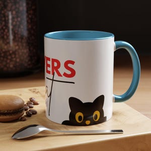 Cat Lover Coffee Mug, Cute Kitty Cup for Tea, Cat Mom Gift, Kitten Drinkware, Animal Print Mug, Cat Lady Present