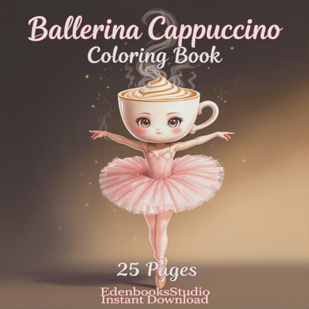 Ballerina Coloring Book Cappuccino – Ballet Dancer Printable Pages