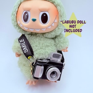 Mini Toy Camera with Smile Lanyard & Happy Face Charm: Plush Photography Prop