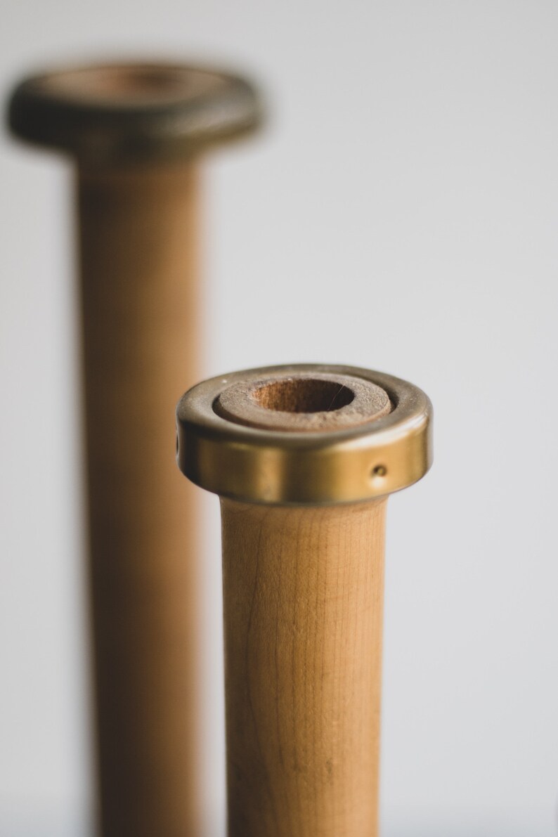 Assorted Antique Wooden Spool Candlesticks Industrial Candle Etsy