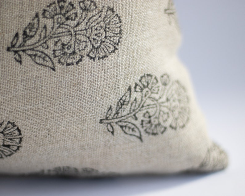 HabitationBoheme MARLOW Linen Lumbar Pillow Cover - Thumbnail 5