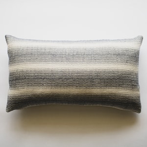 Blue Striped Pillow Cover Decorative, Modern Minimalist Lumbar Pillow with Stripes, Organic Modern Decor, Simple Decorative Cushions