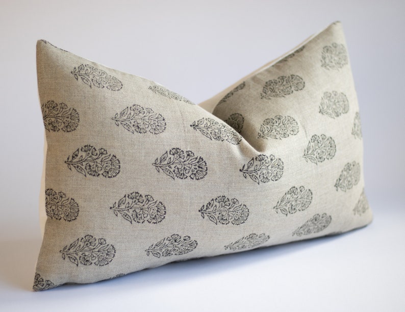HabitationBoheme MARLOW Linen Lumbar Pillow Cover
