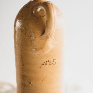 Assorted Antique European Stoneware Bottles: Rustic Farmhouse Pottery from Portugal, Germany + Amsterdam image 19