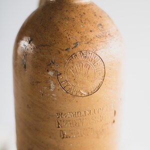 Assorted Antique European Stoneware Bottles: Rustic Farmhouse Pottery from Portugal, Germany + Amsterdam image 16