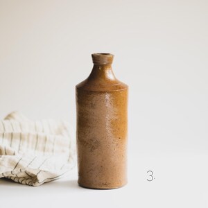 Assorted Antique European Stoneware Bottles: Rustic Farmhouse Pottery from Portugal, Germany + Amsterdam #3