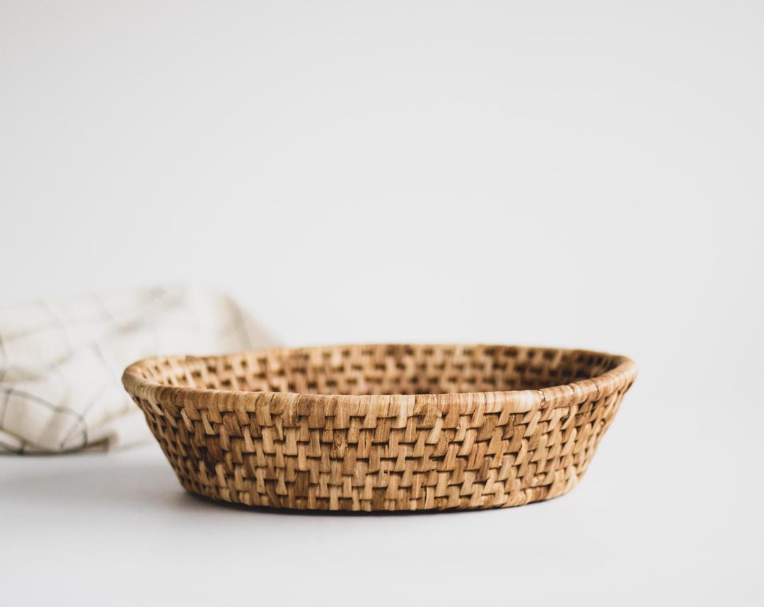 Vintage Woven Coil Bread Basket, Natural Southwestern Wall Basket - Etsy