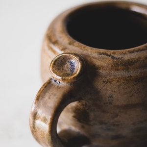 Brown Handmade Ceramic Mug, Organic Modern Farmhouse Decor, Earthy Minimalist Studio Pottery, Wabi Sabi Mug, Brown Coffee Mug, Coffee Gift image 8