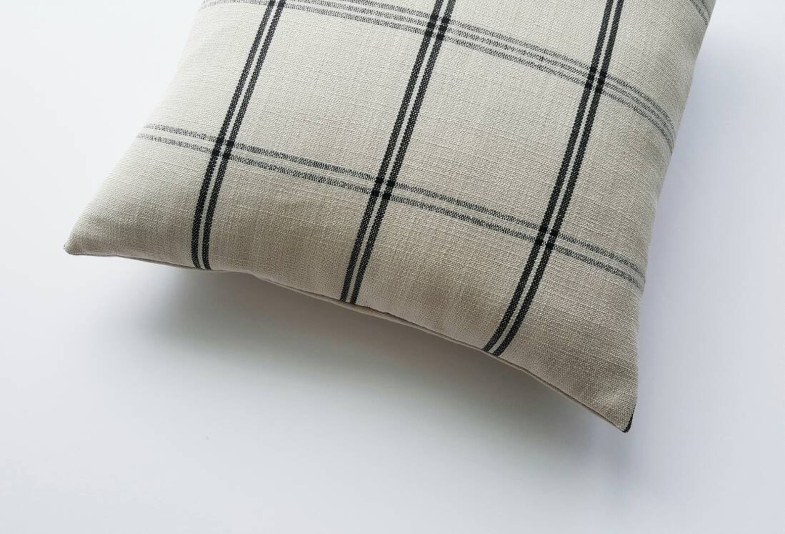 ADAIR Black and Cream Plaid Pillow Cover Modern Farmhouse Etsy