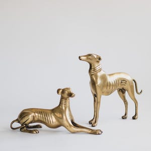 Large Brass Greyhound Sculpture - Etsy
