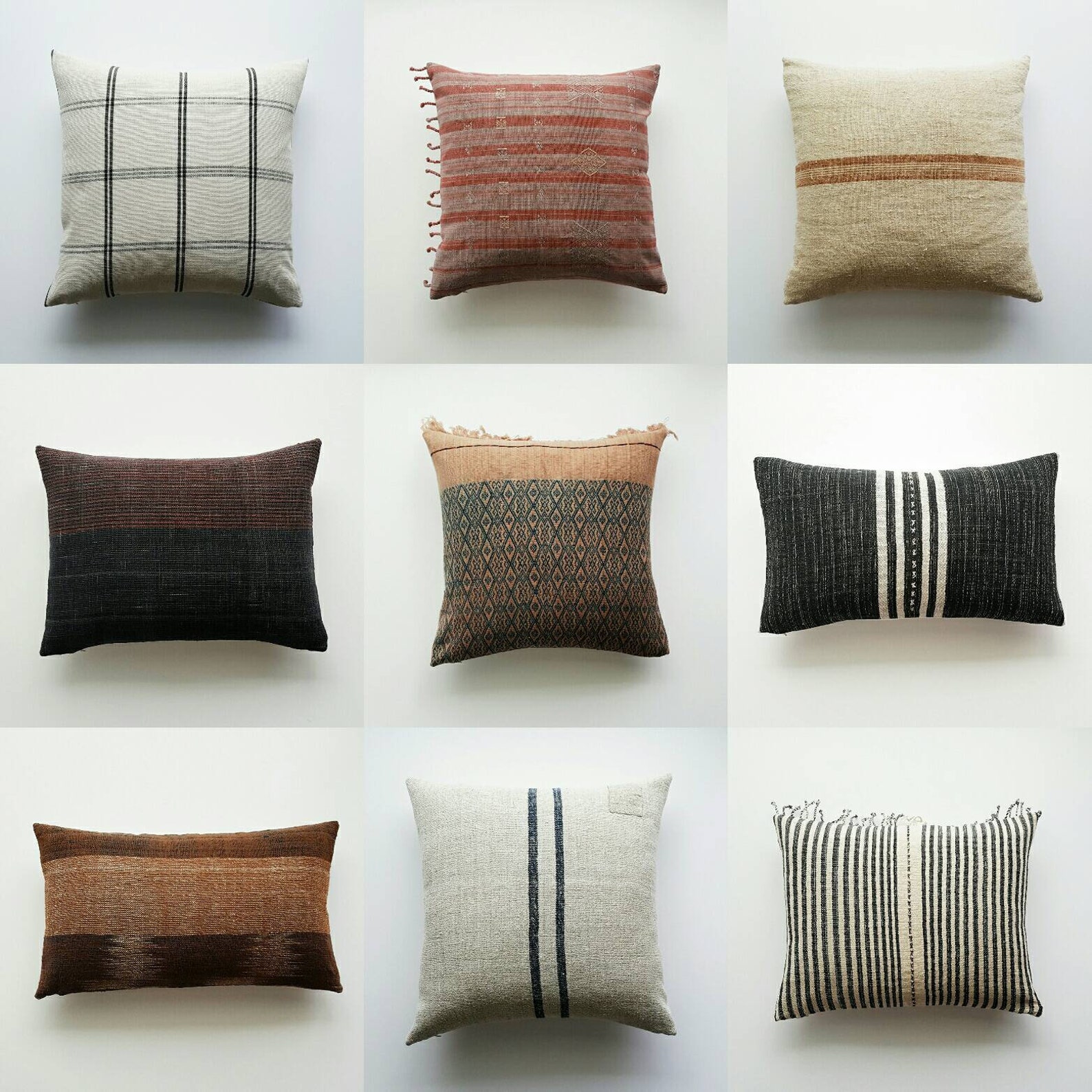 ADAIR Black and Cream Plaid Pillow Cover Modern Farmhouse Etsy