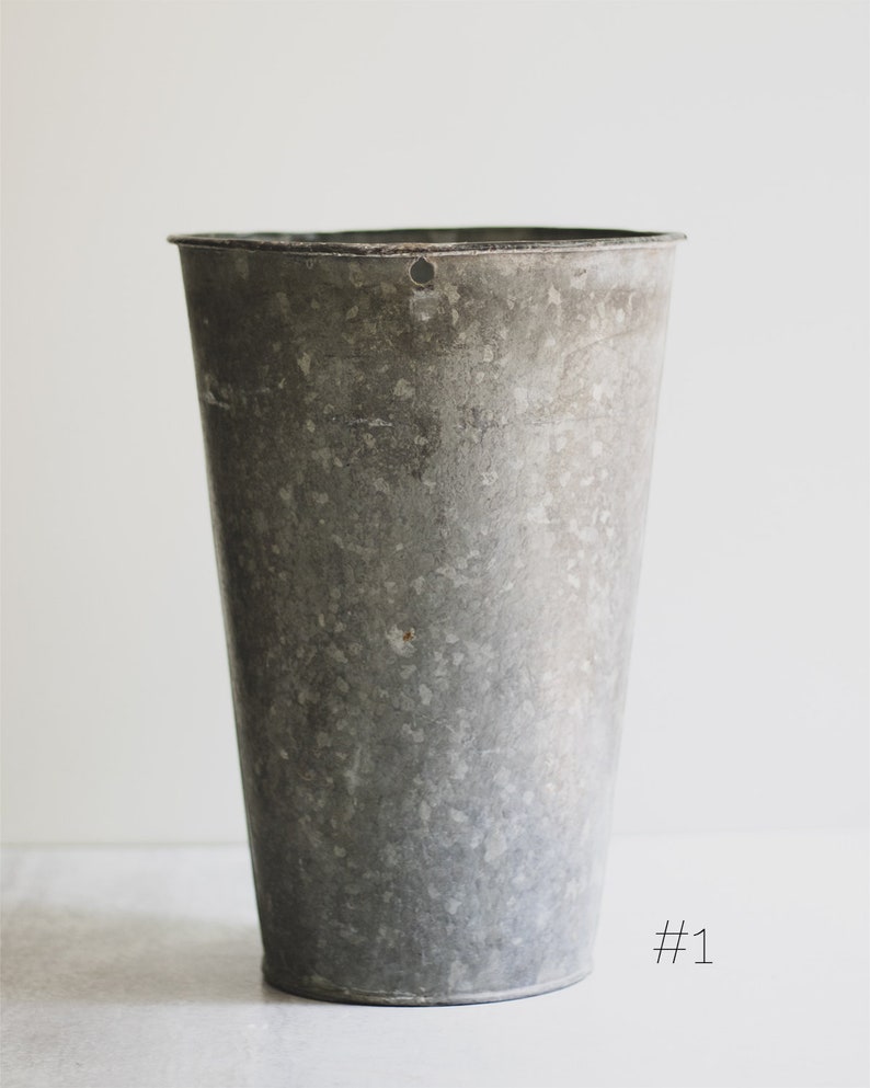 Assorted Vintage Galvanized Metal Sap Buckets Rustic Etsy