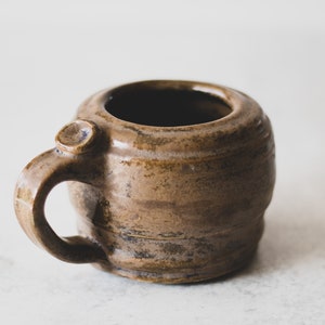 Brown Handmade Ceramic Mug, Organic Modern Farmhouse Decor, Earthy Minimalist Studio Pottery, Wabi Sabi Mug, Brown Coffee Mug, Coffee Gift image 5