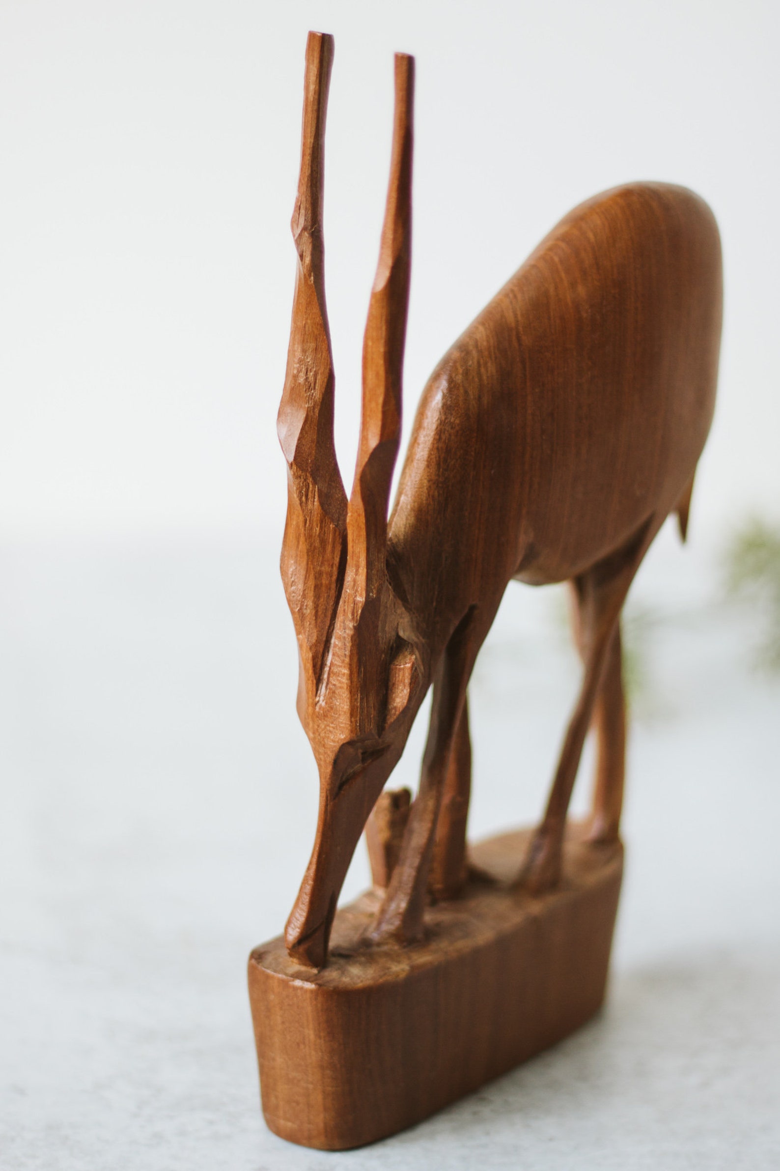 Vintage Carved Wood Gazelle Statue Wooden African Figurine - Etsy