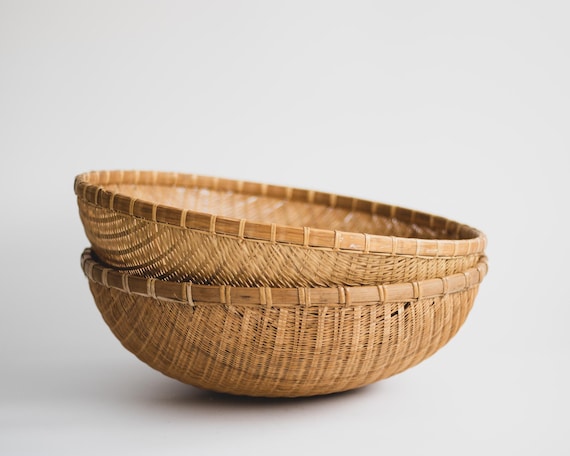 Assorted Vintage Asiatische Wschekorb: Bambus Korb Schssel, Organisches  Modernes Dekor - Etsy.de