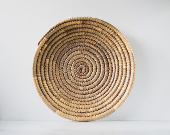 Natural Coil Basket, Woven Coiled Basket, Coffee Table Styling Bowl, Boho Home Decor, African Southwestern Wall Basket